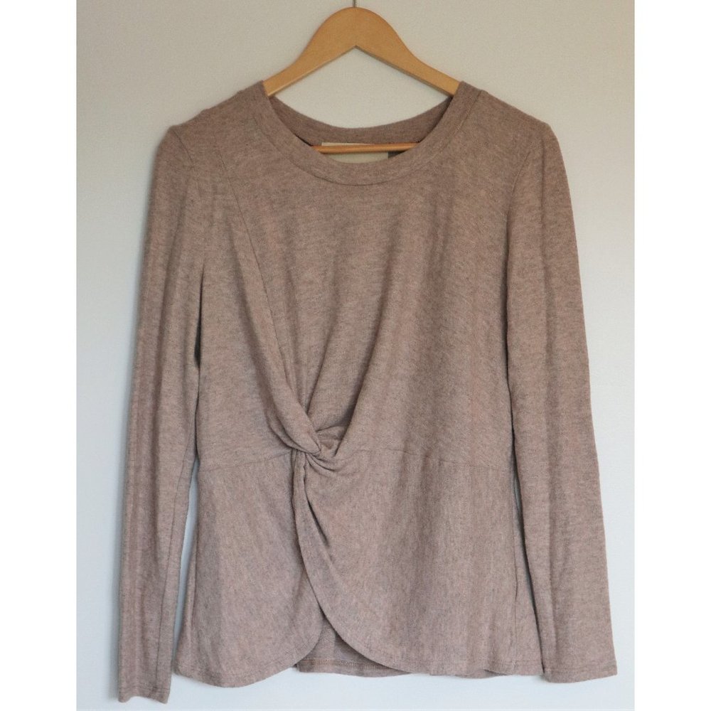 Heathered Oatmeal Twist Sweater